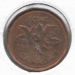 Canada 1 cent 1989  KM 132
