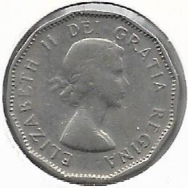 Canada 5 cents 1958  KM 50a