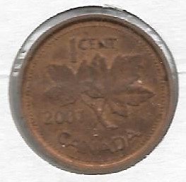 Canada 1 cent 2001  KM 289
