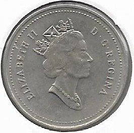 Canada 5 cents 1995  KM 182