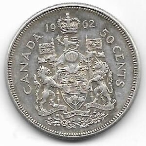Canada 50 cents 1962 Plata KM 56