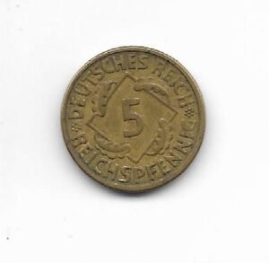Alemania Weimar 5 rp 1926A  KM 39