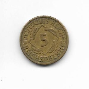 Alemania Weimar 5 rp 1926A  KM 39