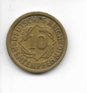 Alemania Weimar 10 rp 1924F KM 40