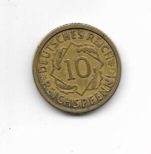 Alemania Weimar 10 rp 1926A  KM 40