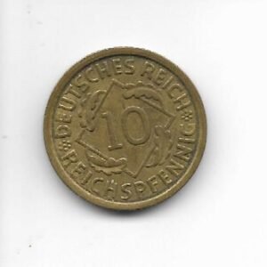 Alemania Weimar 10 rp 1935A  KM 40