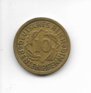 Alemania Weimar 10 rp 1924F KM 40