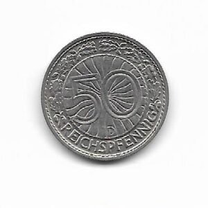 Alemania Weimar 50 rp 1928D  KM 49