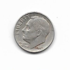 Estados Unidos Dime 1947 Plata KM 195