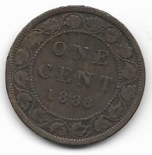 Canada 1 cent 1888  KM 7