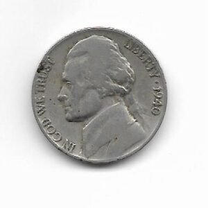 Estados Unidos 5 cents 1940  KM