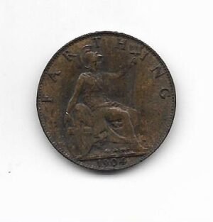 Gran Bretaña Farthing 1904 Eduardo VII KM 792