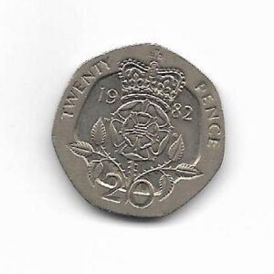 Gran Bretaña 20 pence 1982 Elizabeth II KM 931
