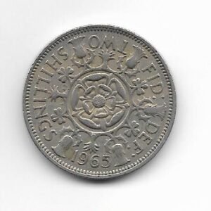 Gran Bretaña 2 shillings 1965 Elizabeth II KM 906