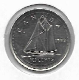 Canada 10 cents 1999  KM 183