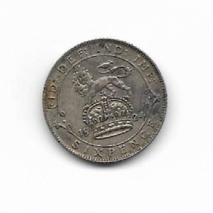 Gran Bretaña 6 pence 1924 Jorge V KM 815a.1 (Plata)