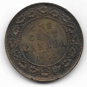 Canada 1 cent 1913  KM 21