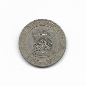 Gran Bretaña 6 pence 1921 Jorge V KM 815a.1 (Plata)