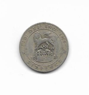 Gran Bretaña 6 pence 1921 Jorge V KM 815a.1 (Plata)