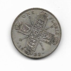 Gran Bretaña Florin 1923 Jorge V KM 817a (Plata)