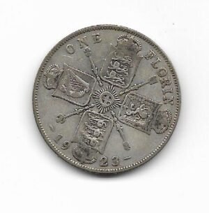 Gran Bretaña Florin 1923 Jorge V KM 817a (Plata) Fine