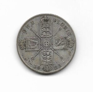 Gran Bretaña Florin 1923 Jorge V KM 817a (Plata) Fine