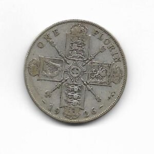 Gran Bretaña Florin 1926 Jorge V KM 817a (Plata)