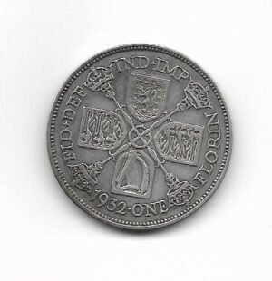Gran Bretaña Florin 1932 Jorge V KM 834 (Plata) Fine