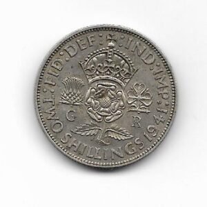 Gran Bretaña Florin 1941 Jorge VI KM 855 (Plata)