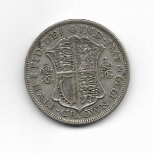 Gran Bretaña 1/2 Corona 1929 Jorge V KM 835 (Plata)