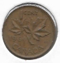 Canada 1 cent 1964 KM 49