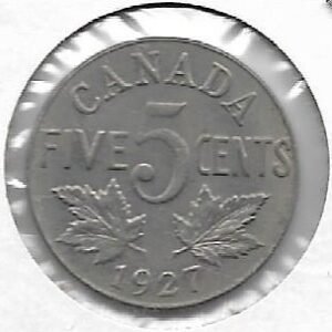 Canada 5 cents 1927  KM 29