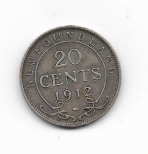New Foundland 20 cents 1912 Plata KM 15