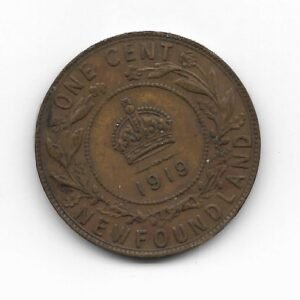 New Foundland 1 cent 1919  KM 16