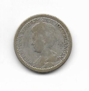 Holanda 25 cents 1913 KM 146 (Plata)