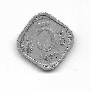 India 5 Paise 1972 Km 18.6