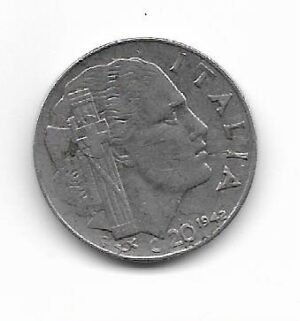 Italia 20 cent 1942 KM 75b