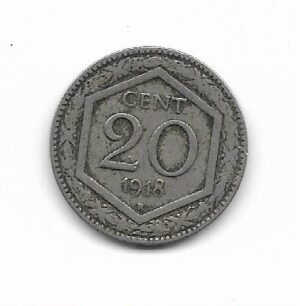 Italia 20 cent 1918 KM 58
