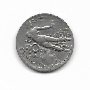 Italia 20 cent 1921 KM 44
