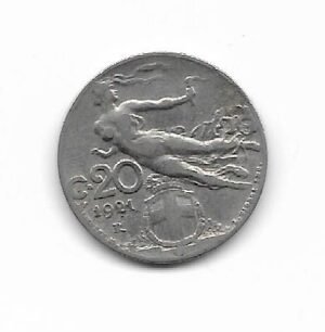 Italia 20 cent 1921 KM 44