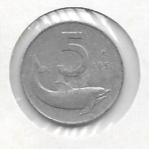 Italia 5 Lire 1951 KM 92
