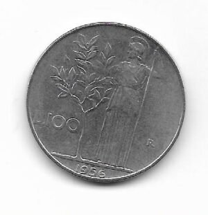 Italia 100 Lire 1956 KM 96.1