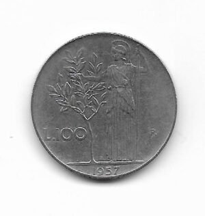 Italia 100 Lire 1957 KM 96.1