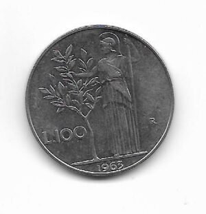 Italia 100 Lire 1963 KM 96.1