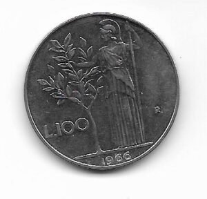 Italia 100 Lire 1966 KM 96.1