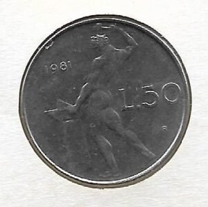 Italia 50 Lire 1981 KM 95.1