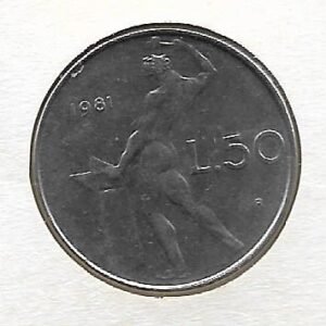 Italia 50 Lire 1981 KM 95.1