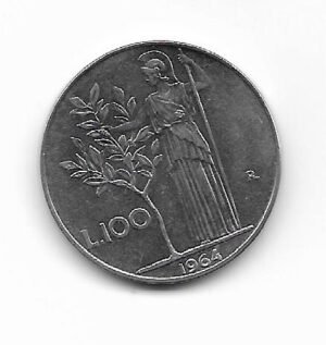 Italia 100 Lire 1964 KM 96.1