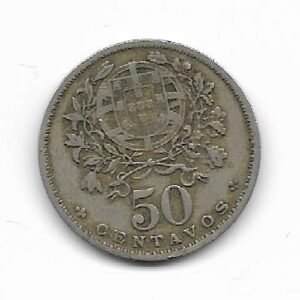 Portugal 50 cent 1927 KM 577