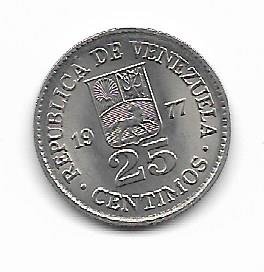 Venezuela 25 cent 1977 KM 50.1